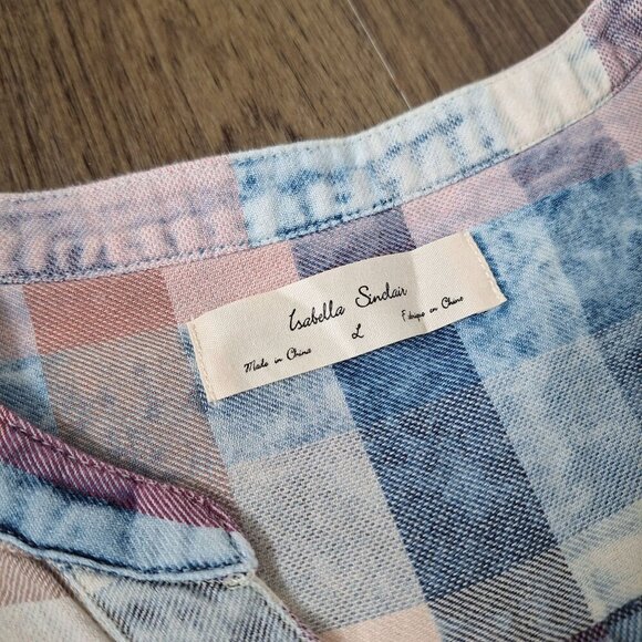 💙 Anthropologie Isabella Sinclair Soft Ruffle Hanley Top 100% Cotton Cottage - Picture 6 of 9